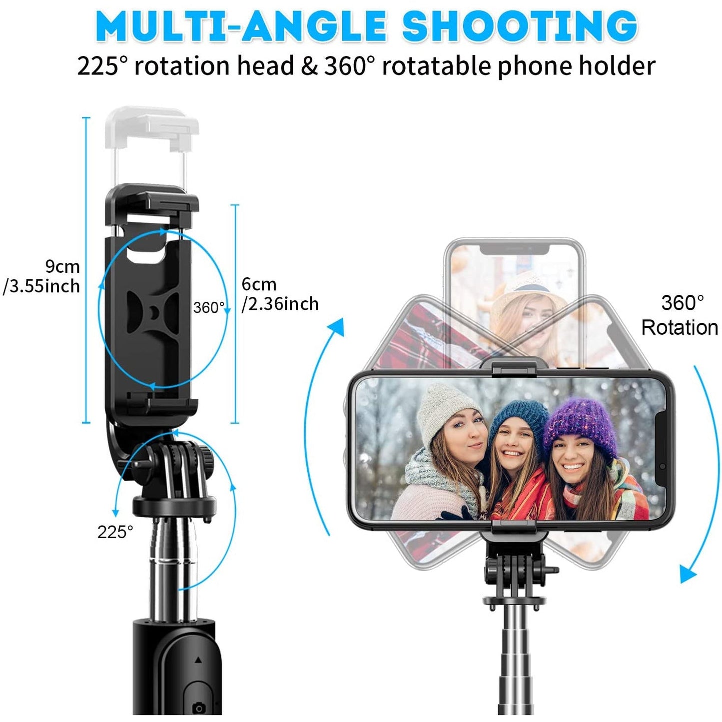 6 In 1 Wireless Bluetooth Selfie Stick