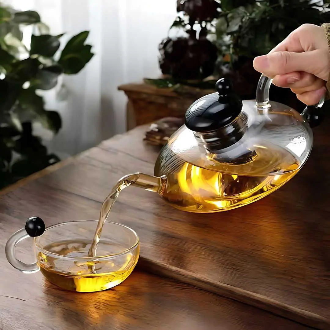 Sereno Filtration Teapot Set – 600ml Glass Brewing Set