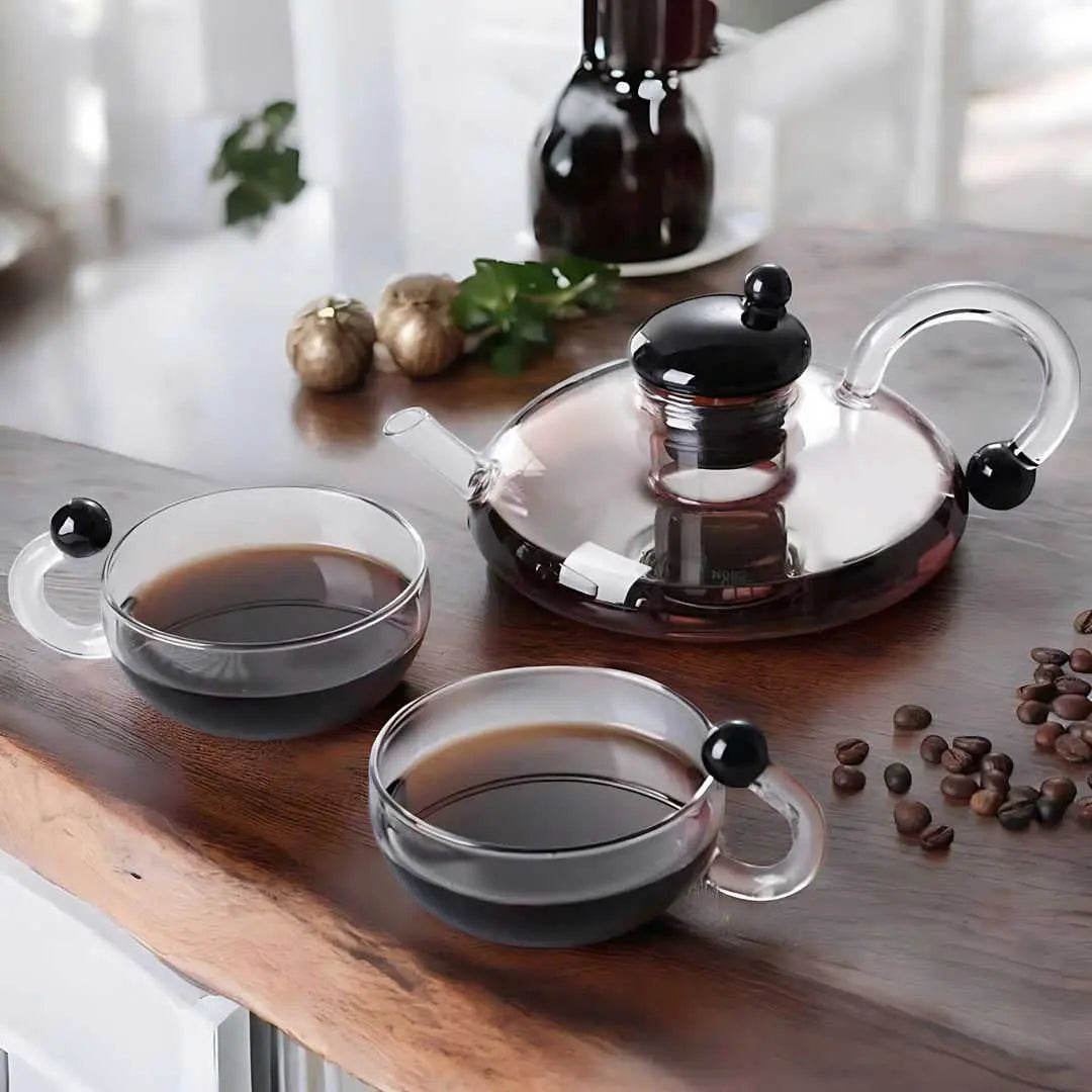 Sereno Filtration Teapot Set – 600ml Glass Brewing Set