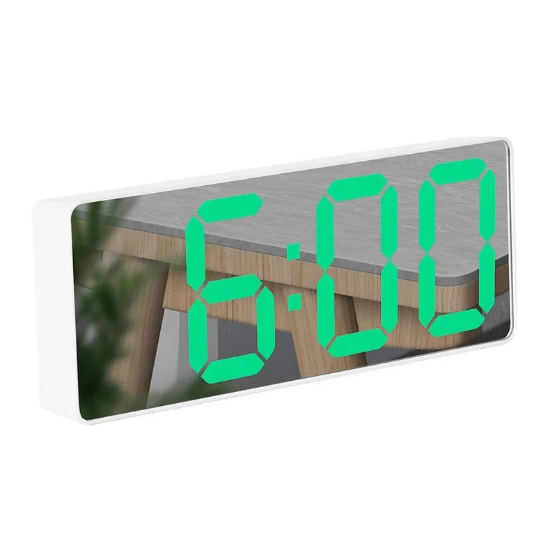 LED Display Alarm Clock with Electronic Mirror Function