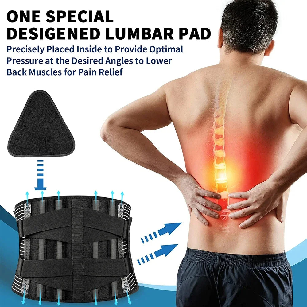 Ergonomic Waist Support Belt – Adjustable Back Brace for Comfort at Work and Daily Activities