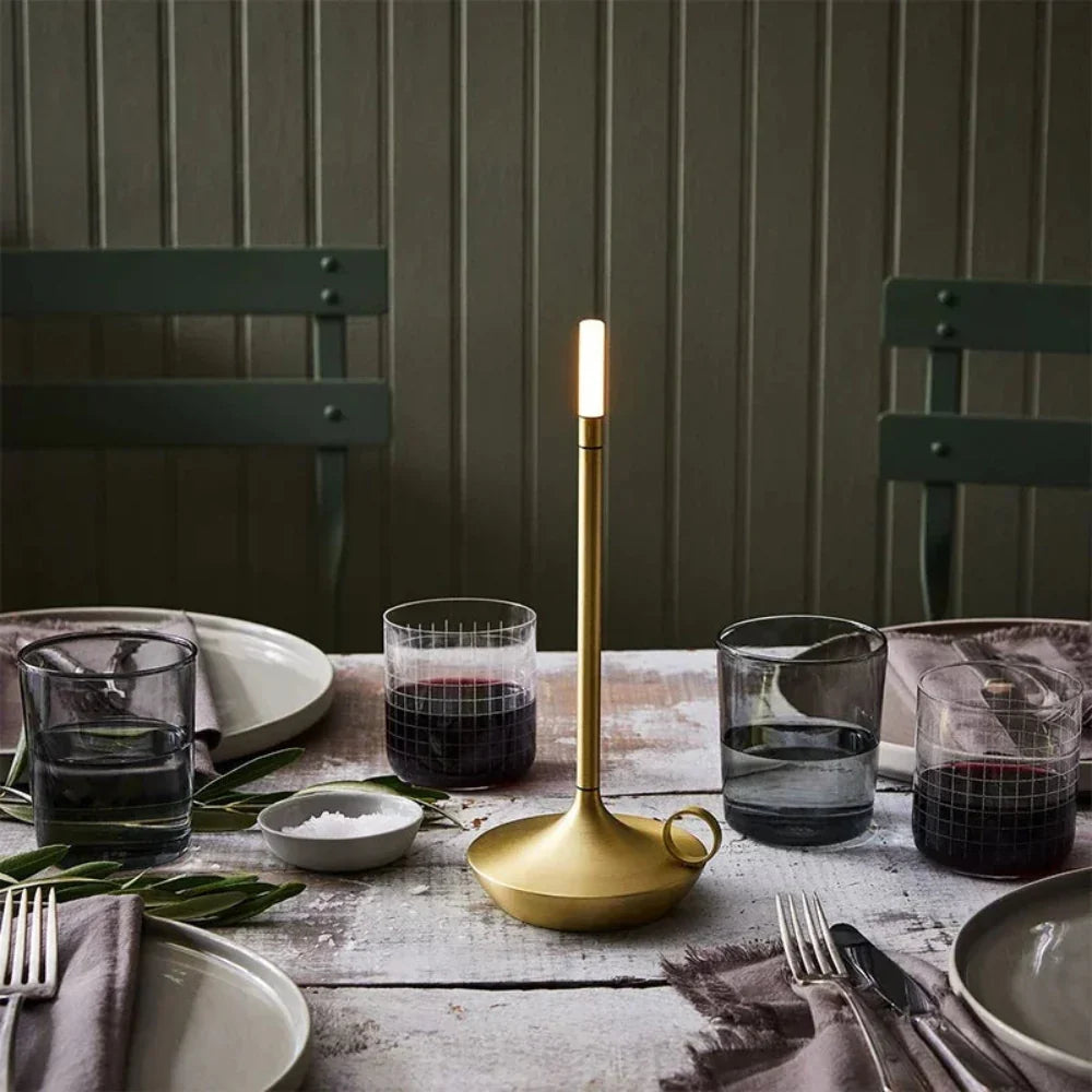 Portable Rechargeable LED Candle Lantern for Indoor & Outdoor Decor