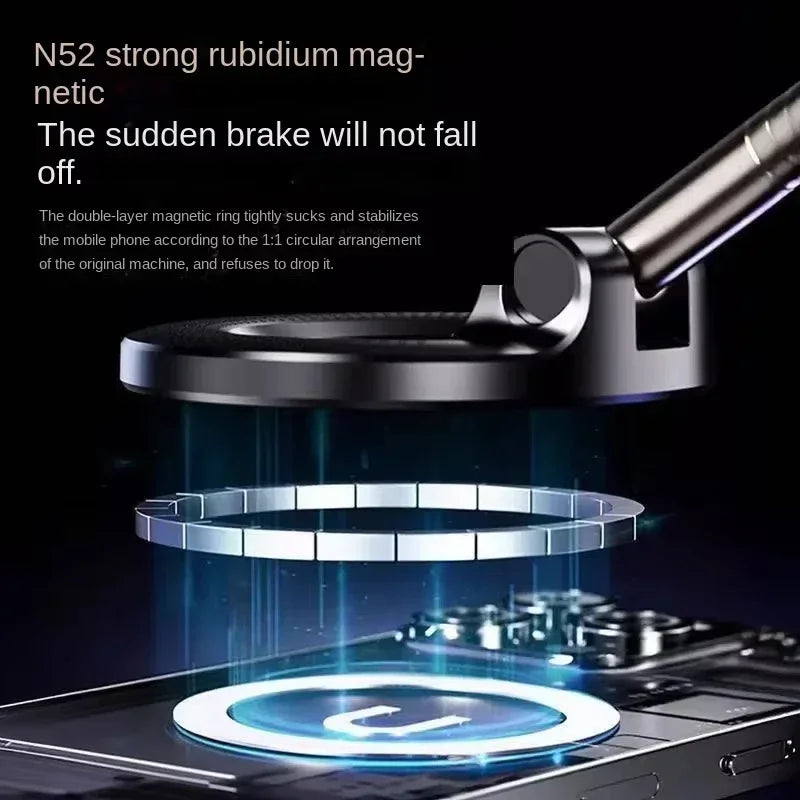Magnetic Phone Mount with Vacuum Suction Cup – 360° Adjustable