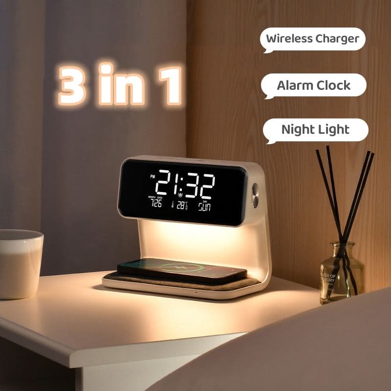 Clear LCD Alarm Clock with Adjustable Brightness Feature
