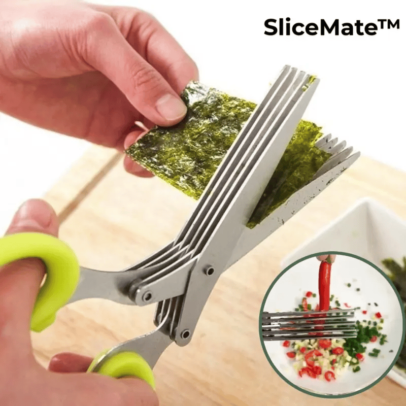 SliceMate 5-Blade Herb Scissors for Kitchen Food Preparation