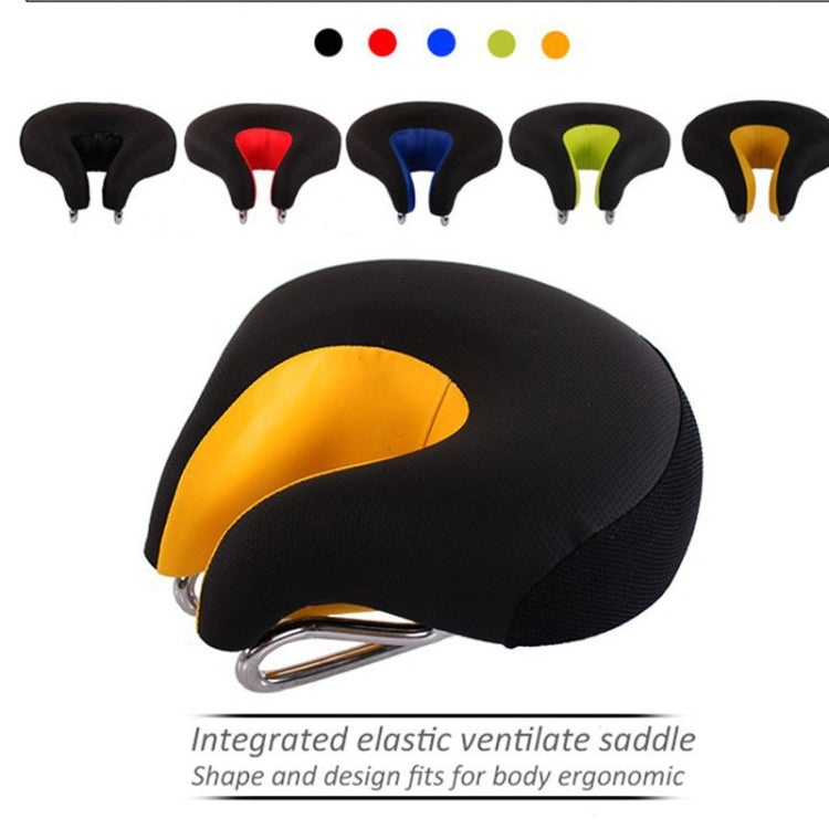 Noseless Bike Saddle Mountain Bike Thick Soft Padding (Blue)