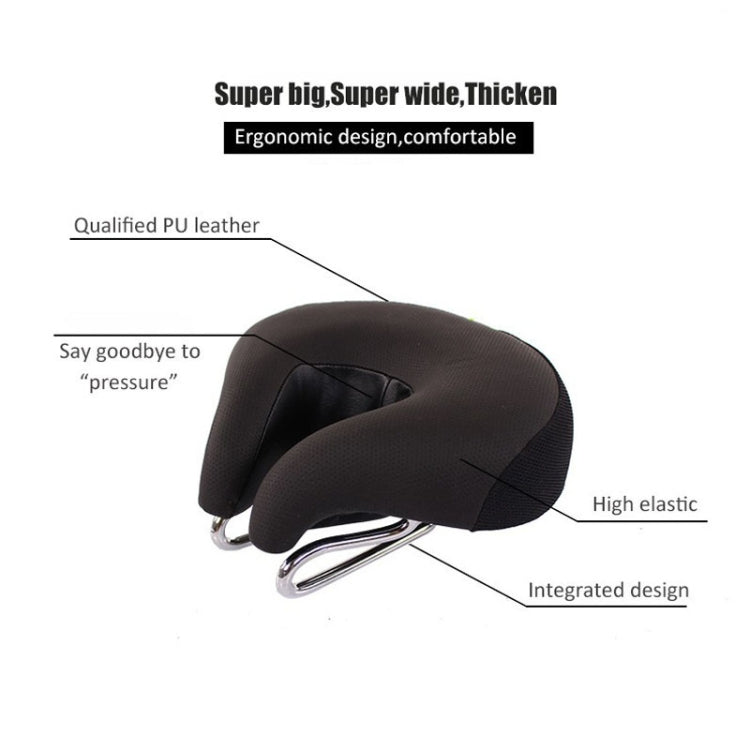 Noseless Bike Saddle Mountain Bike Thick Soft Padding (Blue)