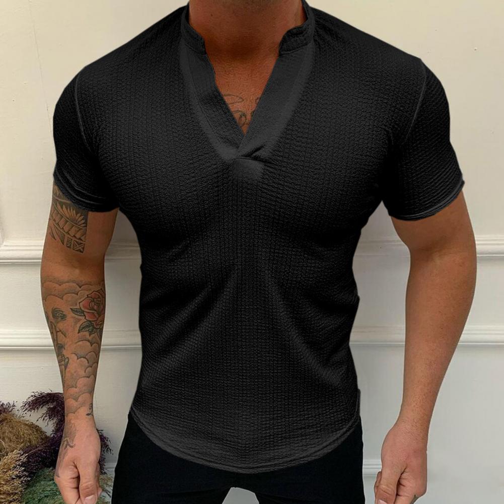 Men's Solid V-Neck T-Shirt