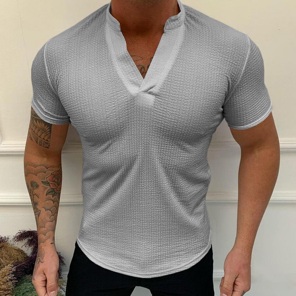 Men's Solid V-Neck T-Shirt