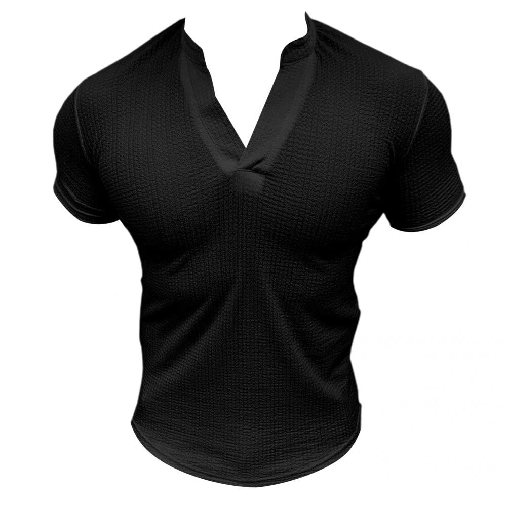 Men's Solid V-Neck T-Shirt