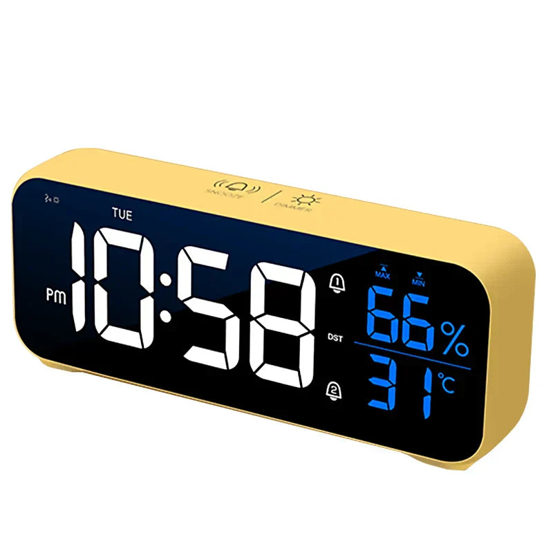 LED Alarm Clock with Music and Voice Activation