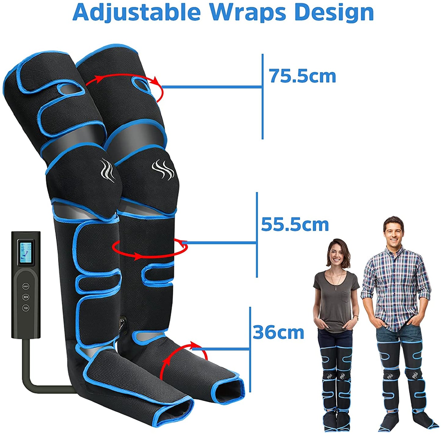 Full Leg Compression Massager Device for Enhanced Blood Circulation