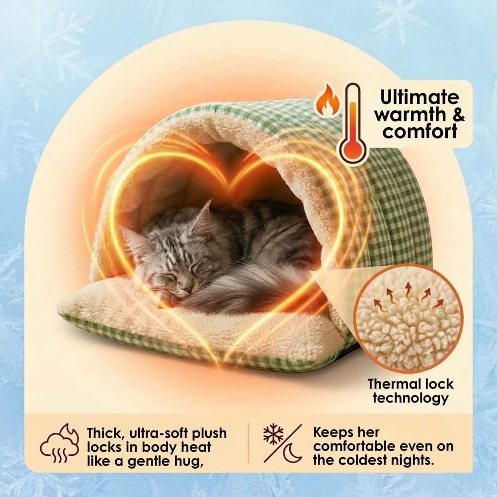 Cavina™ – Plush Pet Cave Bed