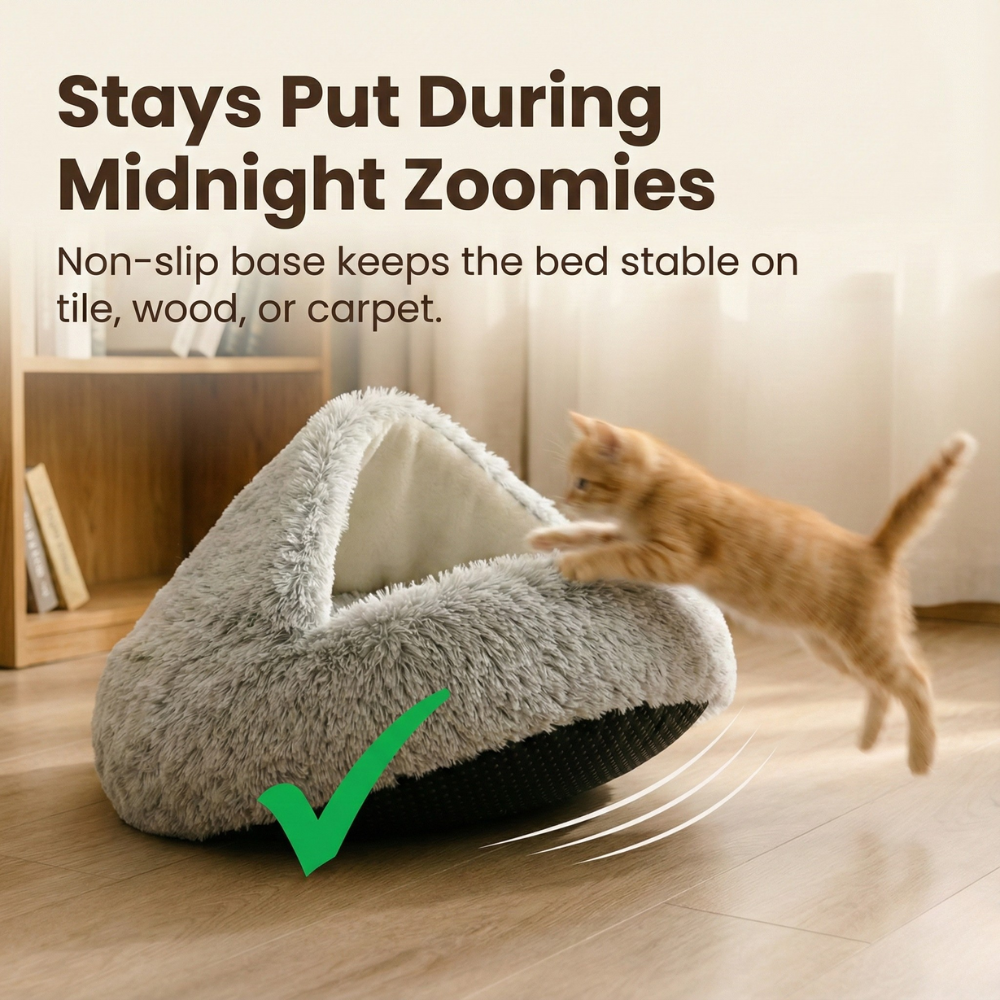 Cloofie™ – Plush Cave Bed for Cats (40% Off)