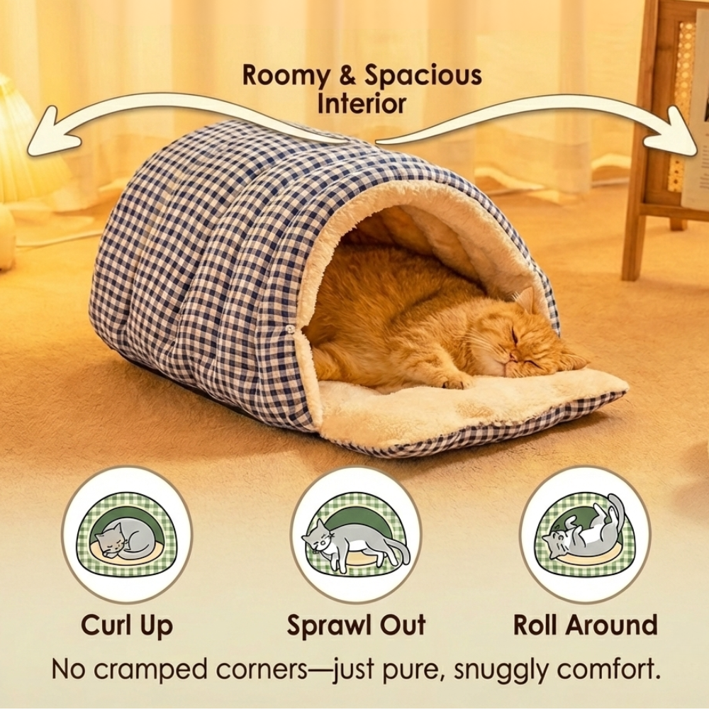 Cavina™ – Plush Pet Cave Bed