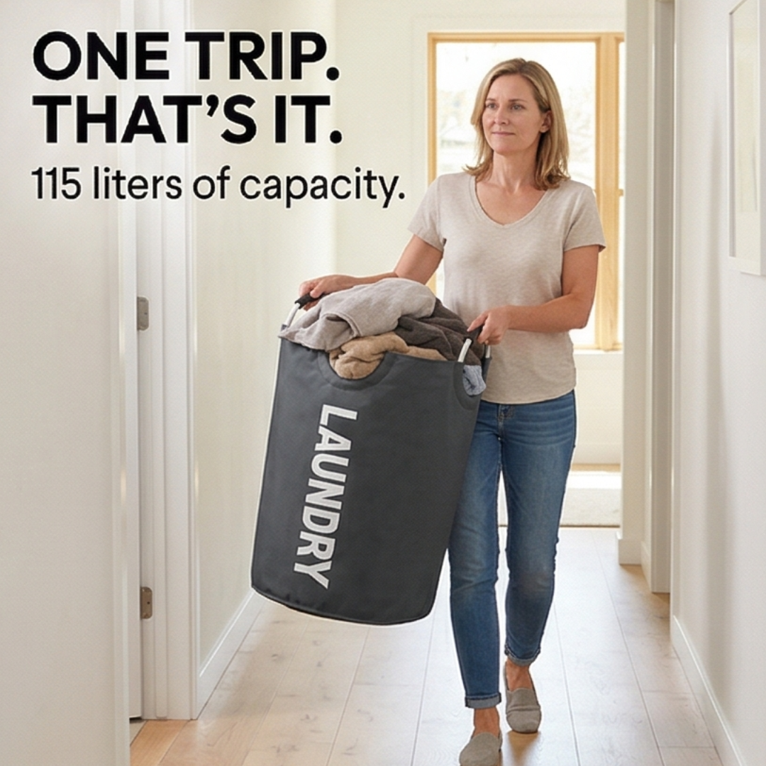 Carriva™ – Extra Large Collapsible Laundry Bag
