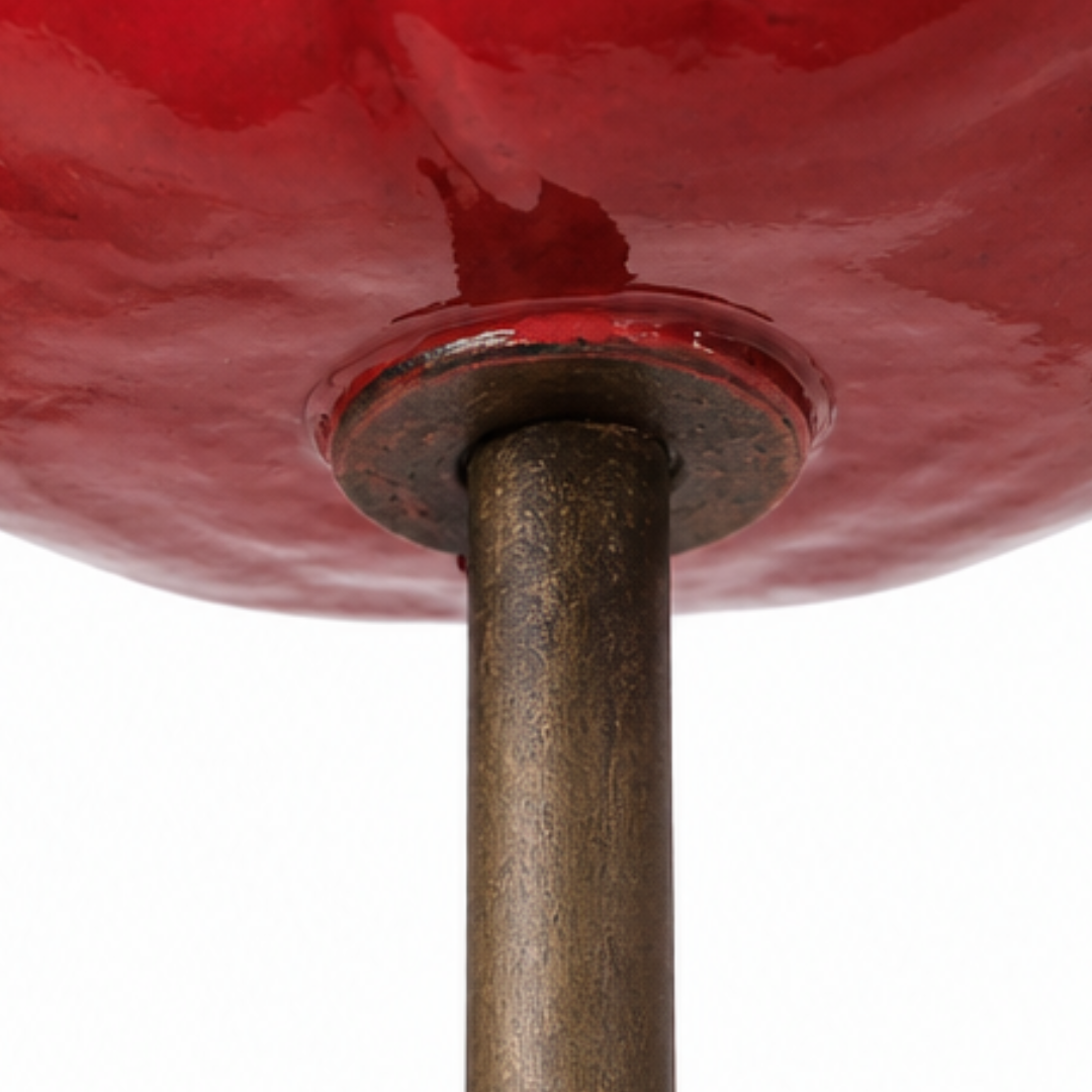 PetalHaven – Hand-Formed Poppy Bird Bath Garden Stake