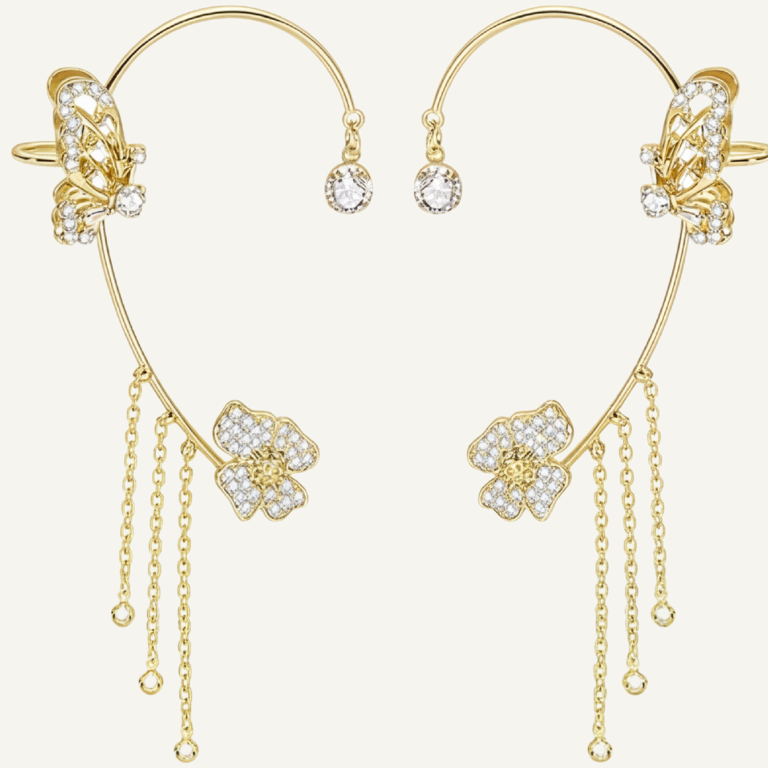 Bellara™ Butterfly Ear Wrap with Flower Tassels