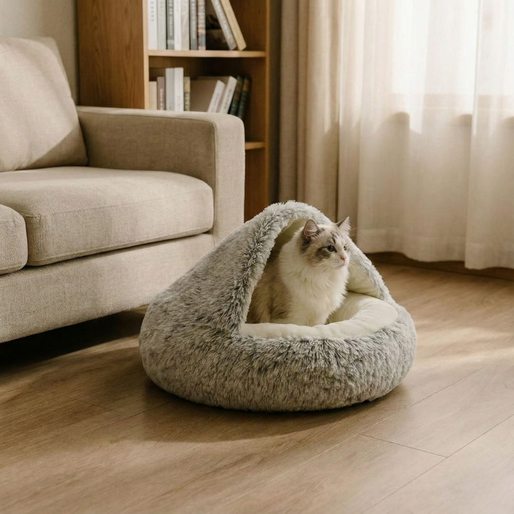 Cloofie™ – Plush Cave Bed for Cats (40% Off)