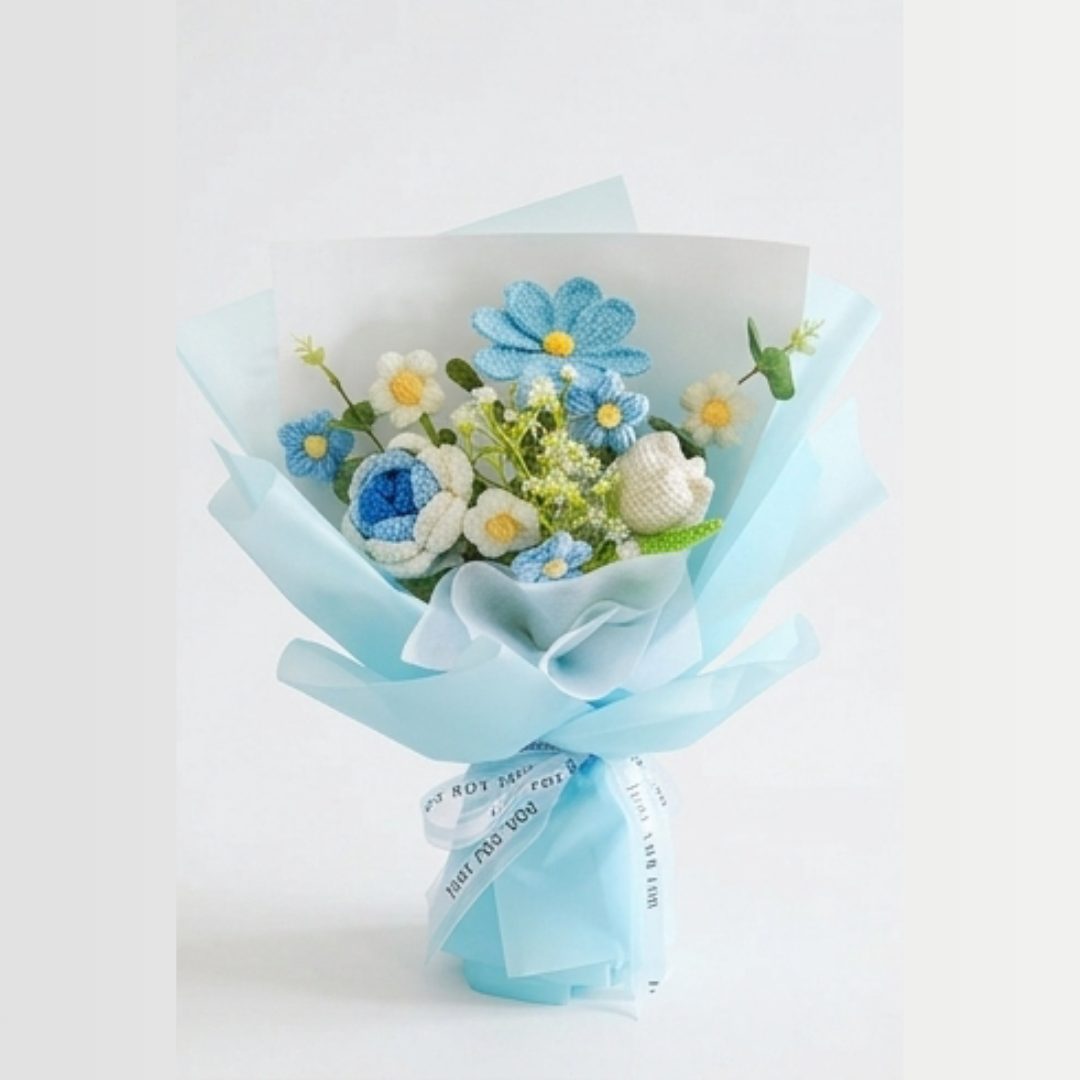 Bloomora™ – Handmade Crochet Flower Bouquet
