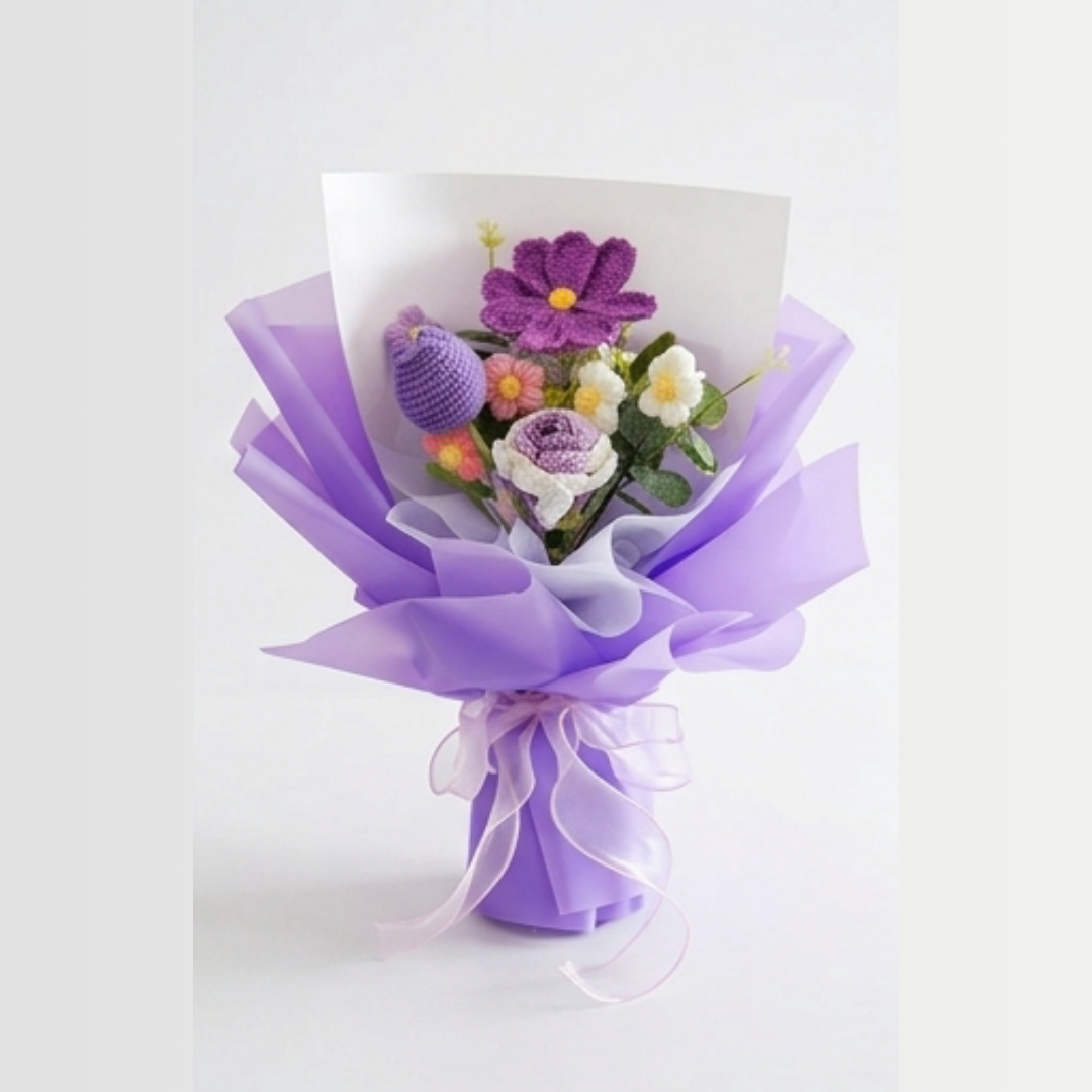 Bloomora™ – Handmade Crochet Flower Bouquet