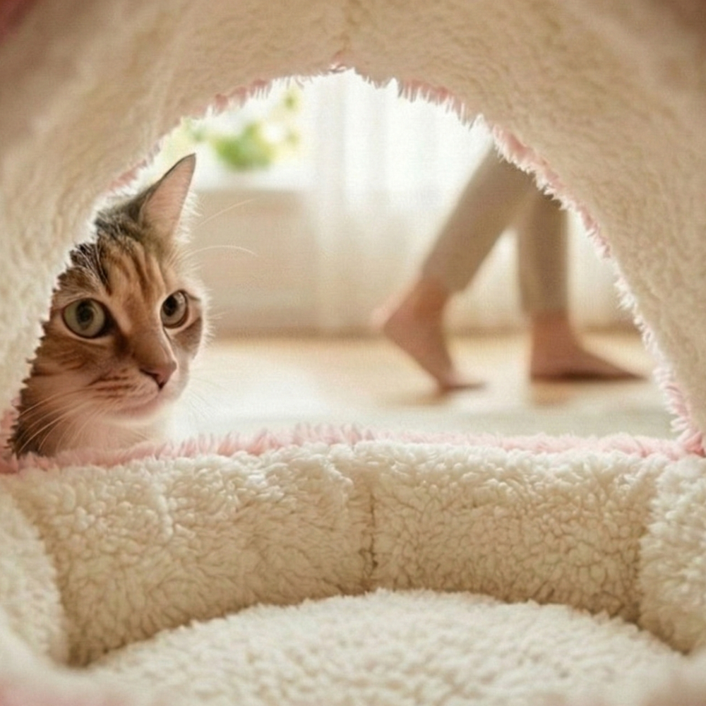 Cloofie™ – Plush Cave Bed for Cats (40% Off)