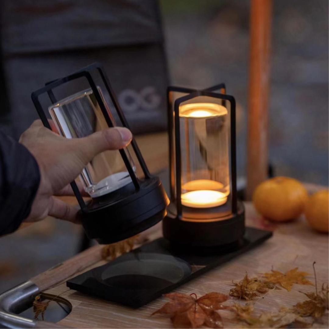 RoyaleGlow Cordless Crystal Lantern Lamp – Contemporary & Modern Table Accent