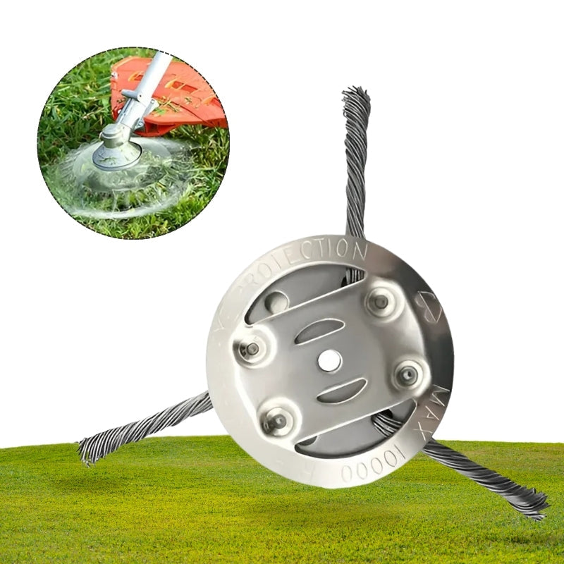 Heavy-Duty Universal Grass Trimmer Head – Steel Wire for Accurate Edging (Ø100 mm)