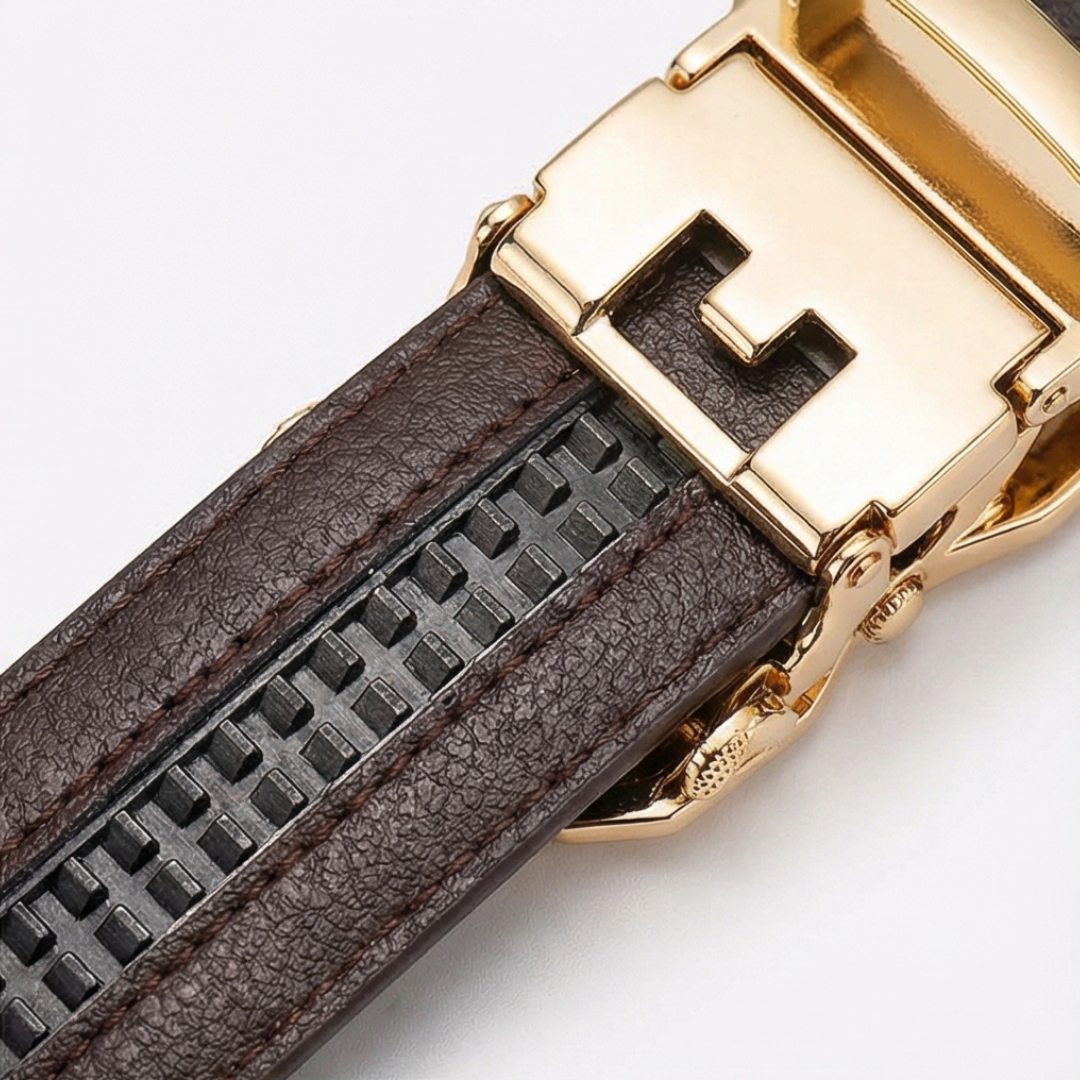 Beltoni™ Crocodile Leather Belt with Auto Lock Buckle