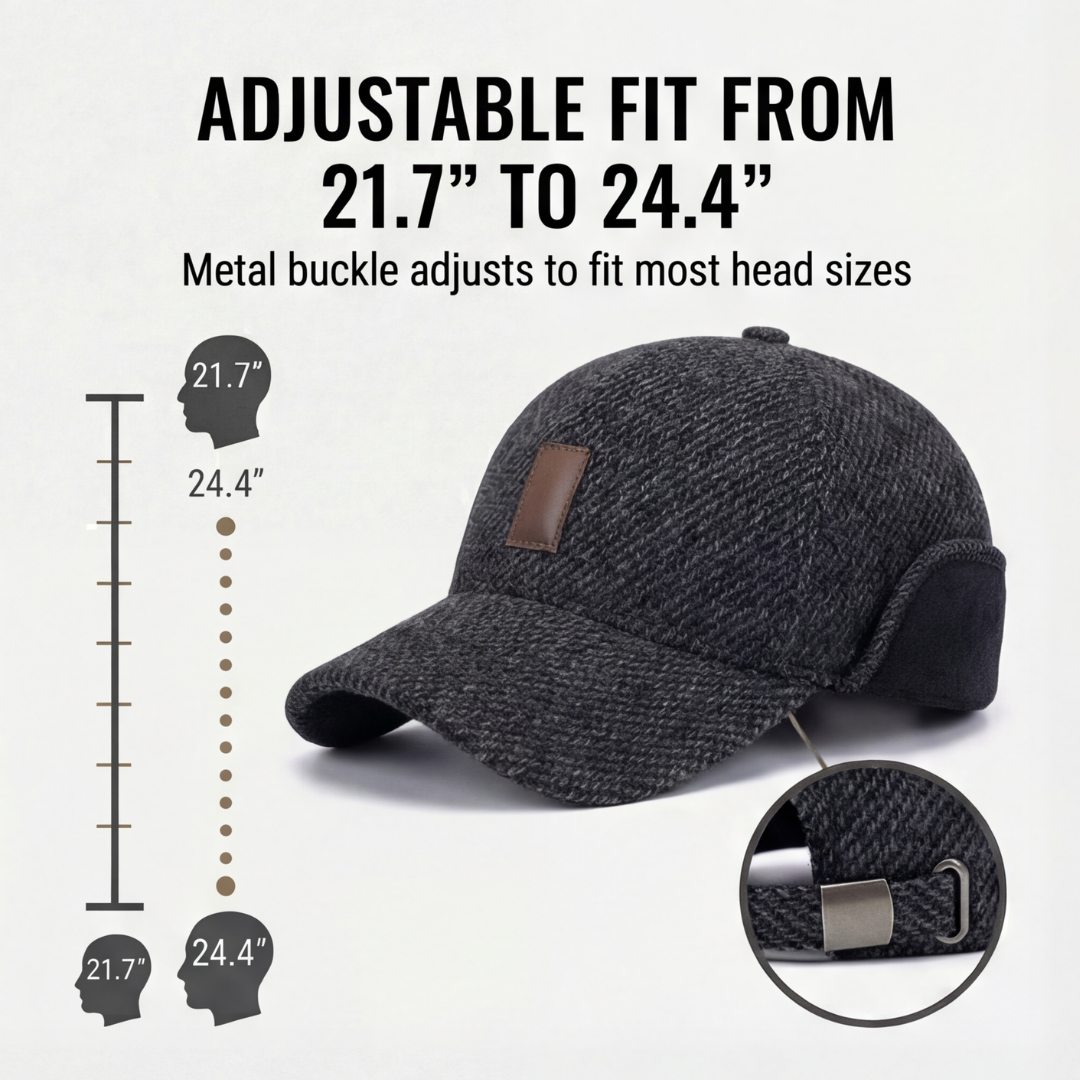 Coldguard™ – Fleece Lined Winter Baseball Cap with Ear Flaps