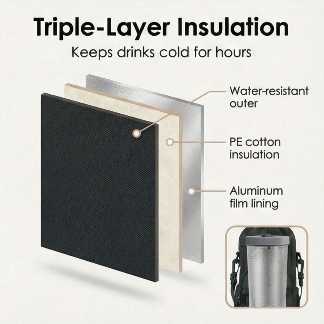 Carryvive™ – Insulated Water Bottle Carrier with Phone Pocket