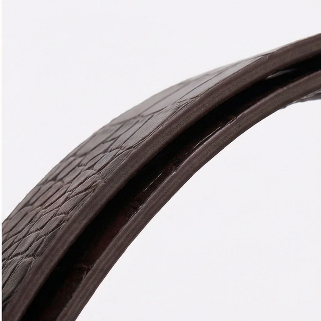 Beltoni™ Crocodile Leather Belt with Auto Lock Buckle