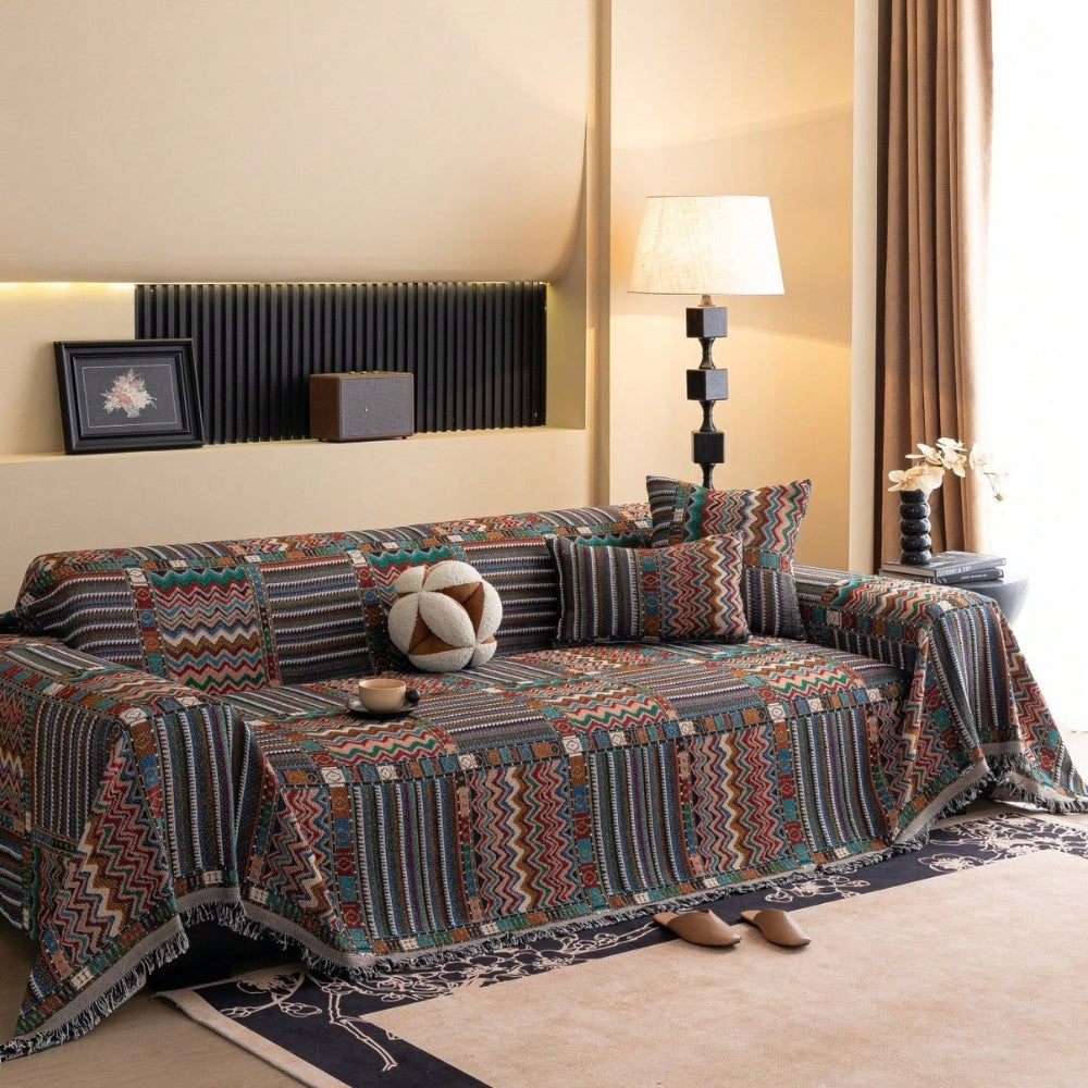 Aurora Stripes Boho Sofa Cover