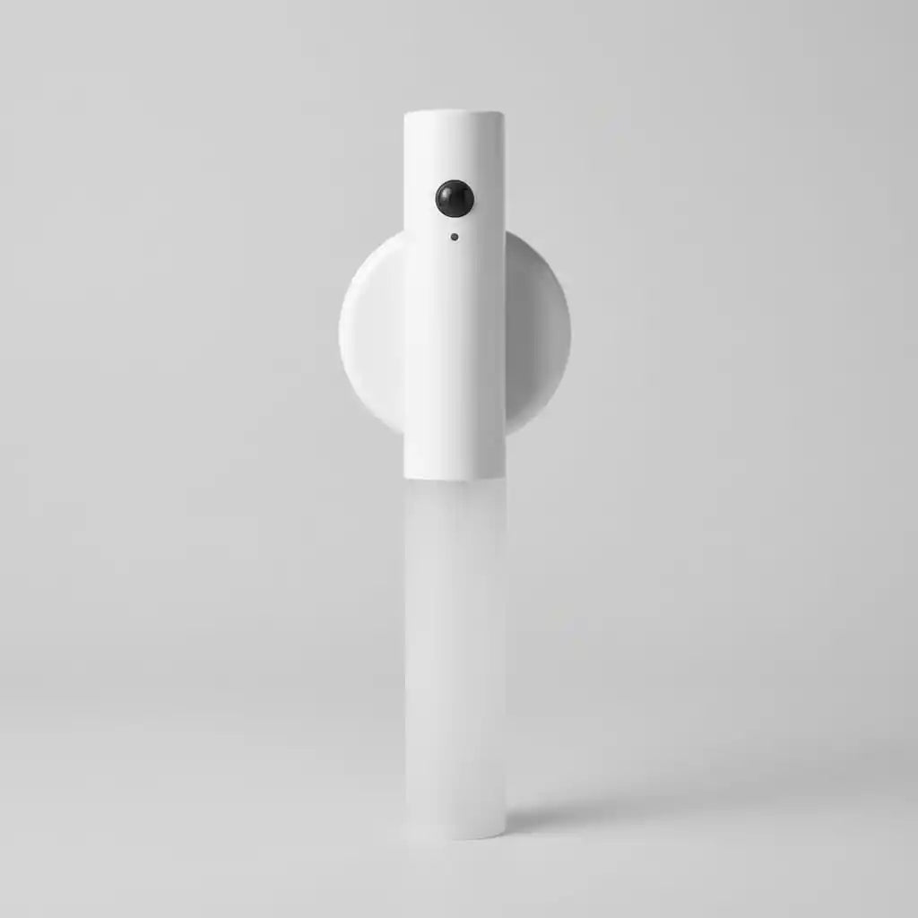 Rechargeable sensor wall light — white finish
