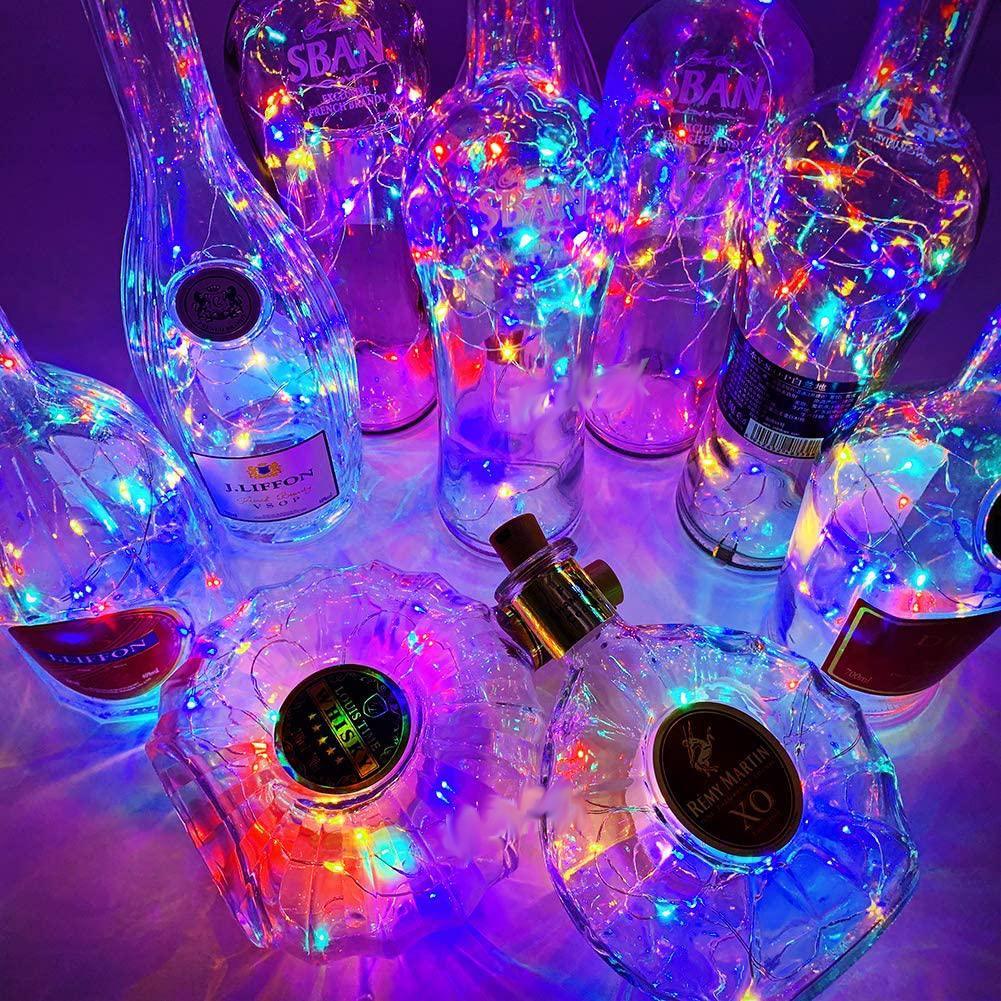 Wine Bottle Lights with Cork for Christmas, Garden, Wedding Table Decorations - If you say i do
