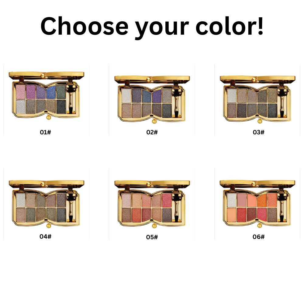 10-Color Glitter Eyeshadow Palette for Eye Makeup