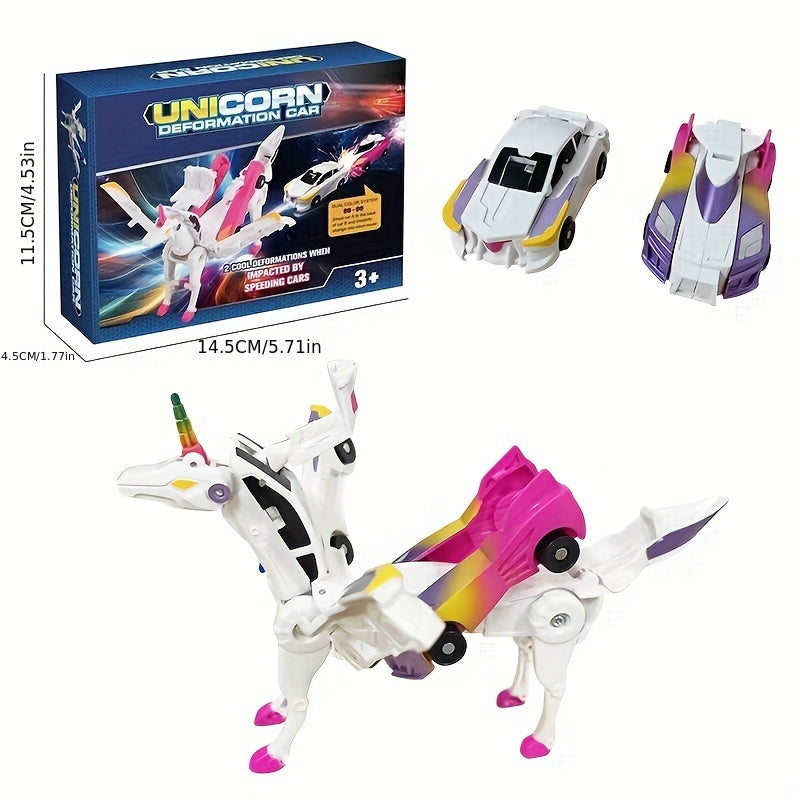 2-in-1 Transforming Race Car Dinosaur Automatic Transforming Toy