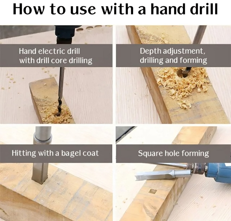 TrueEdge — Square Hole Drill Bit Set for Woodworking