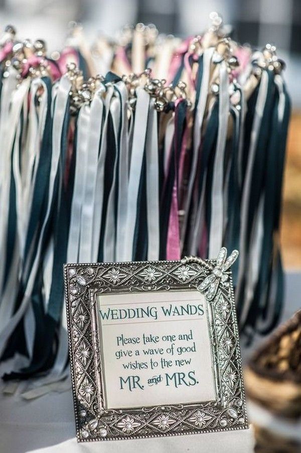 Ribbon Sticks, Magic Fairy Wands Wedding Wands with Triple Ribbon and Bell