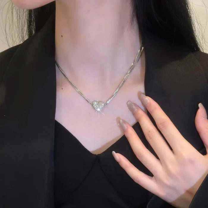 Magnetic Heart Couple Necklace Set