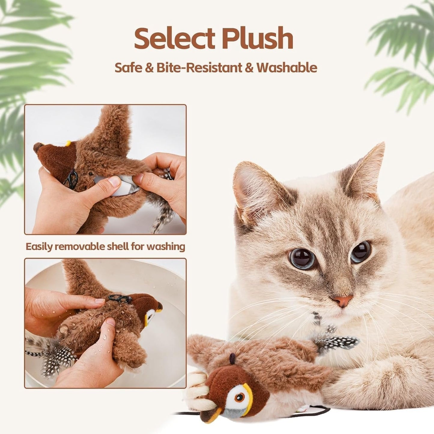 FierceFlyer — Interactive Cat Toy Bird with Flapping Wings & Rechargeable Design