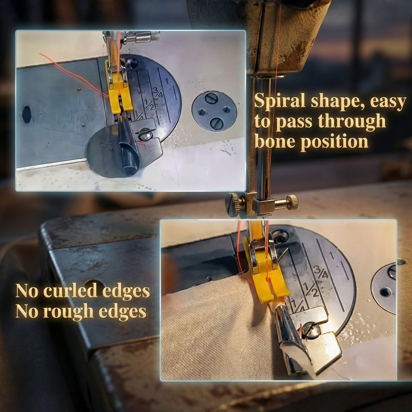 VeroEdge — Rolled Hem Presser Foot Set for Sewing Machines