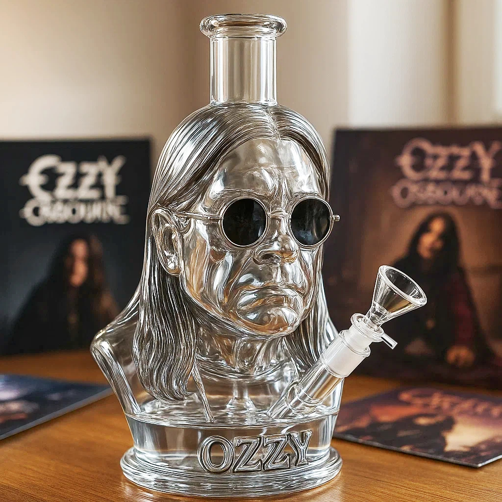Ozzy Prince of Darkness Glass Collector Bong