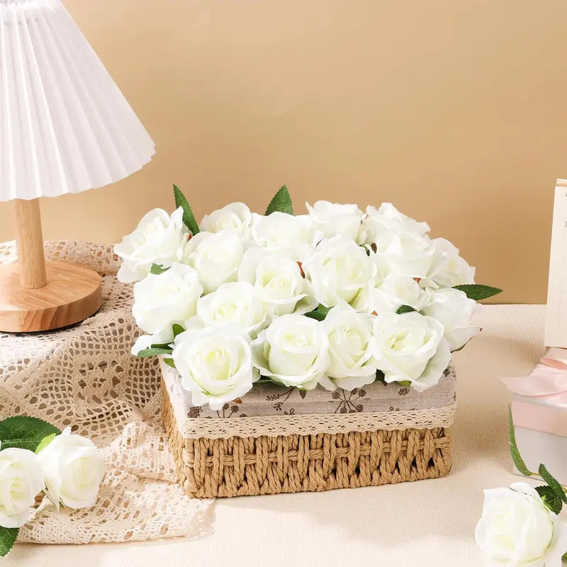 48 Realistic Silk Flower Bouquet for Home & Wedding Decor