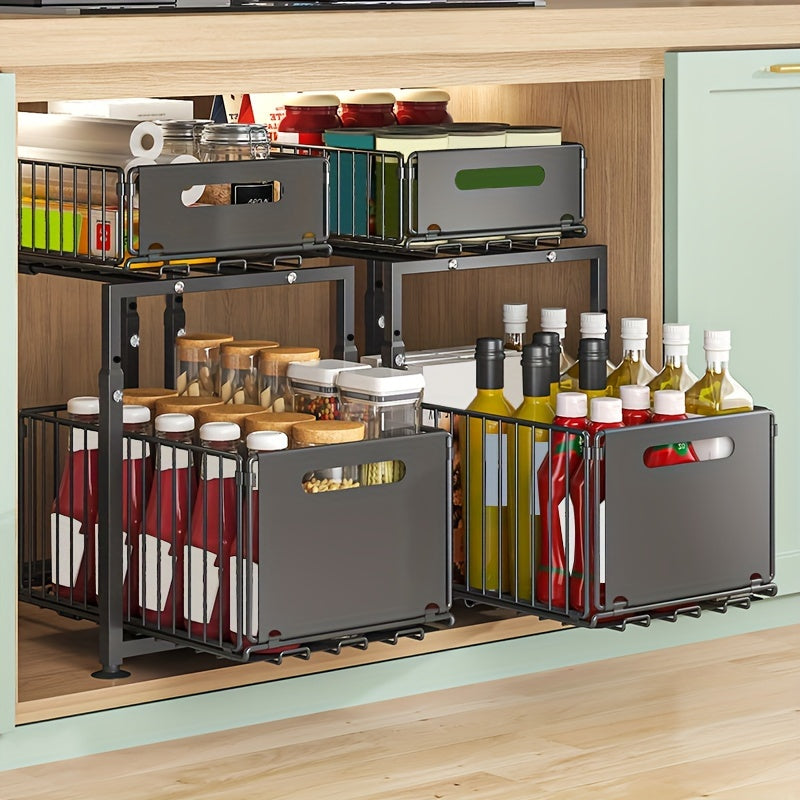Expandable Kitchen Shelf with 2 Tiers
