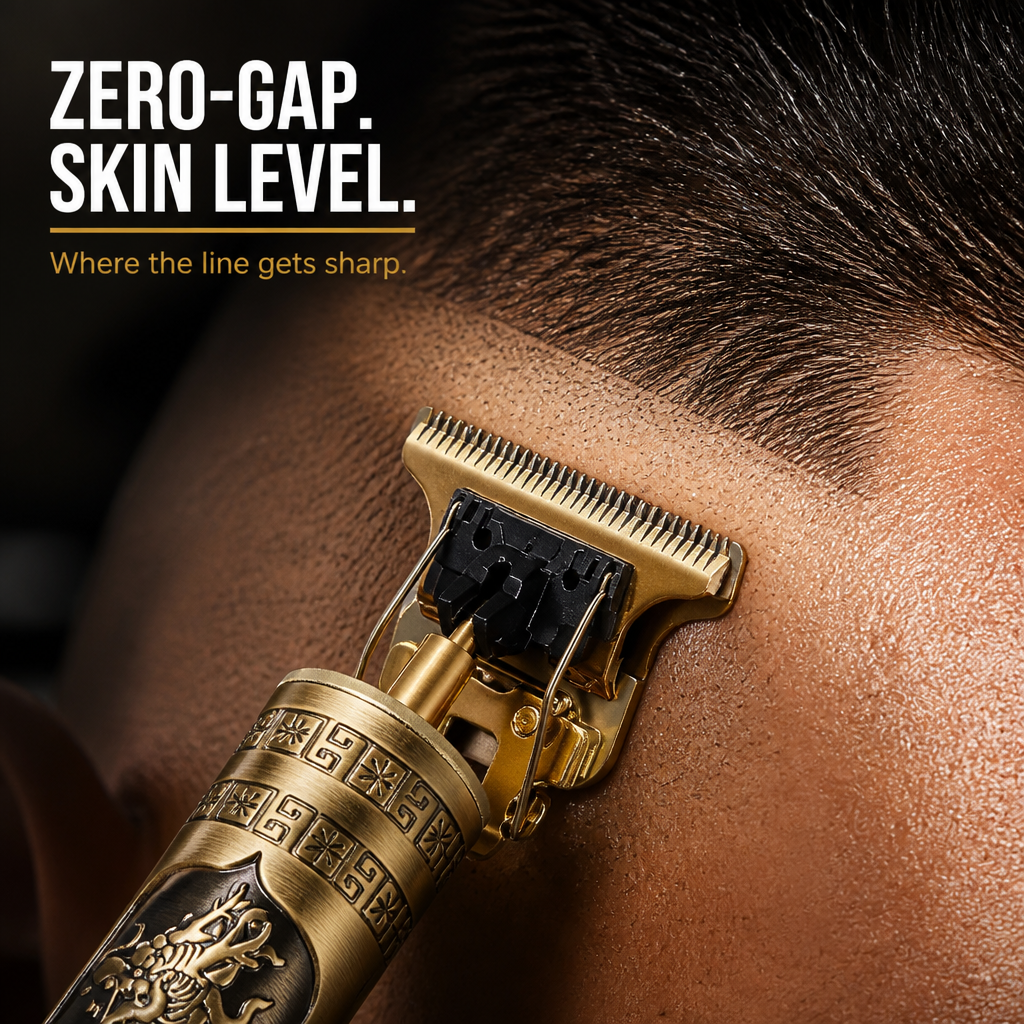 EdgeCraft™ Vintage T-Blade Trimmer — Line Up Fades & Edges Like a Pro Barber