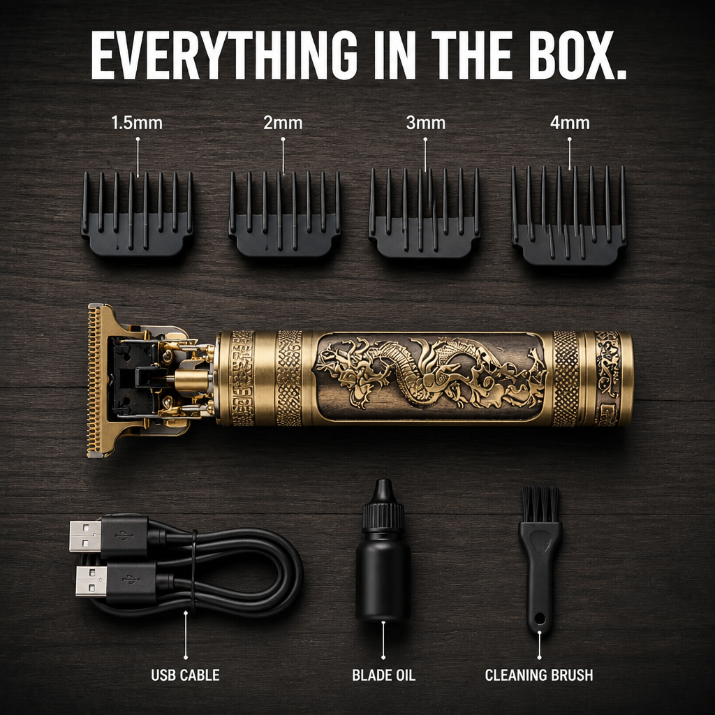EdgeCraft™ Vintage T-Blade Trimmer — Line Up Fades & Edges Like a Pro Barber