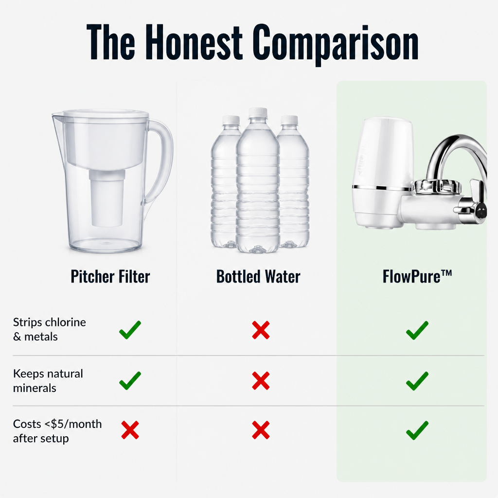 FlowPure™ — Strip Chlorine & Metal Taste from Your Tap in Under a Minute