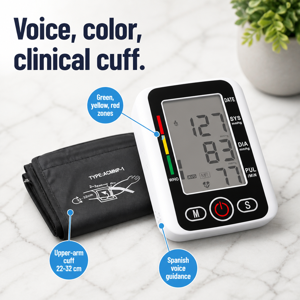 CardioVantage™ — Track Your Blood Pressure at Home With One-Button Spanish Voice Guidance