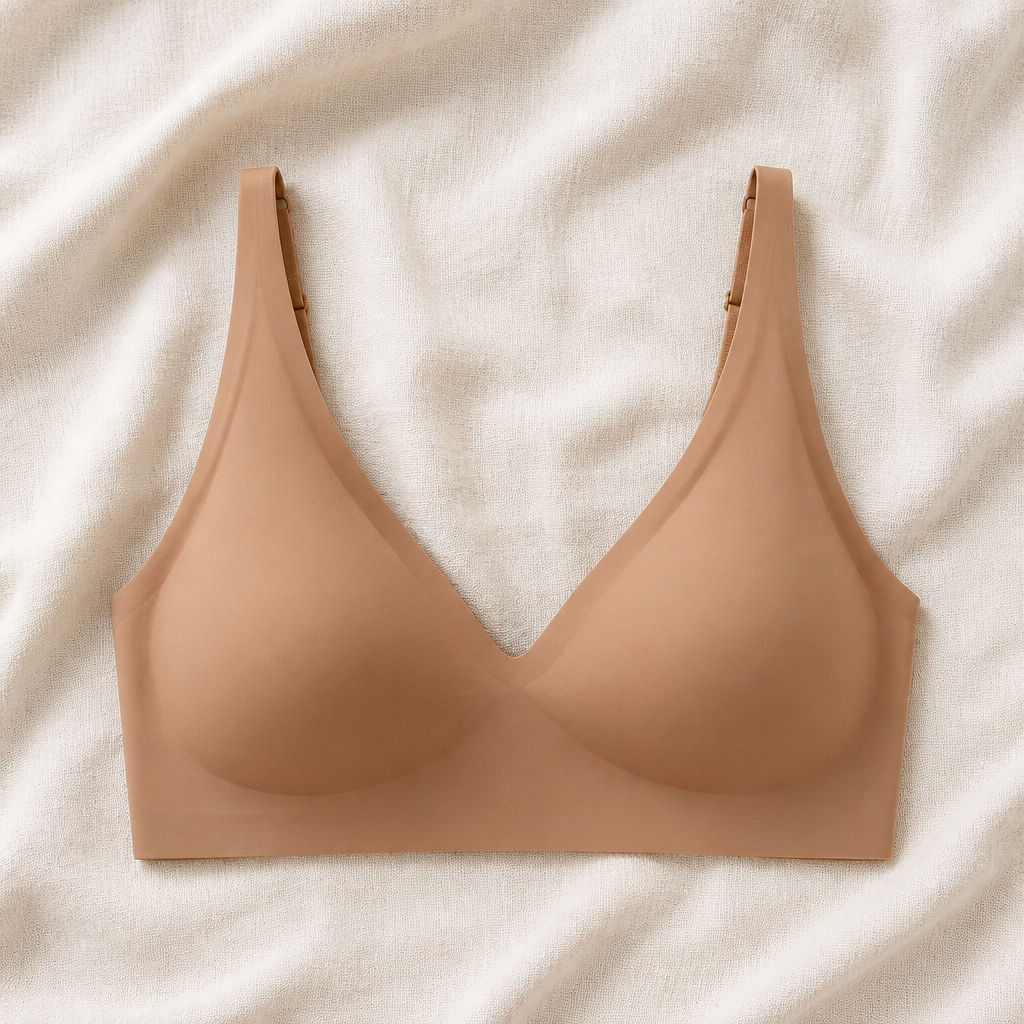 LumiFit™ – Wireless Seamless Bralette with Soft Padded V-Neck Cups
